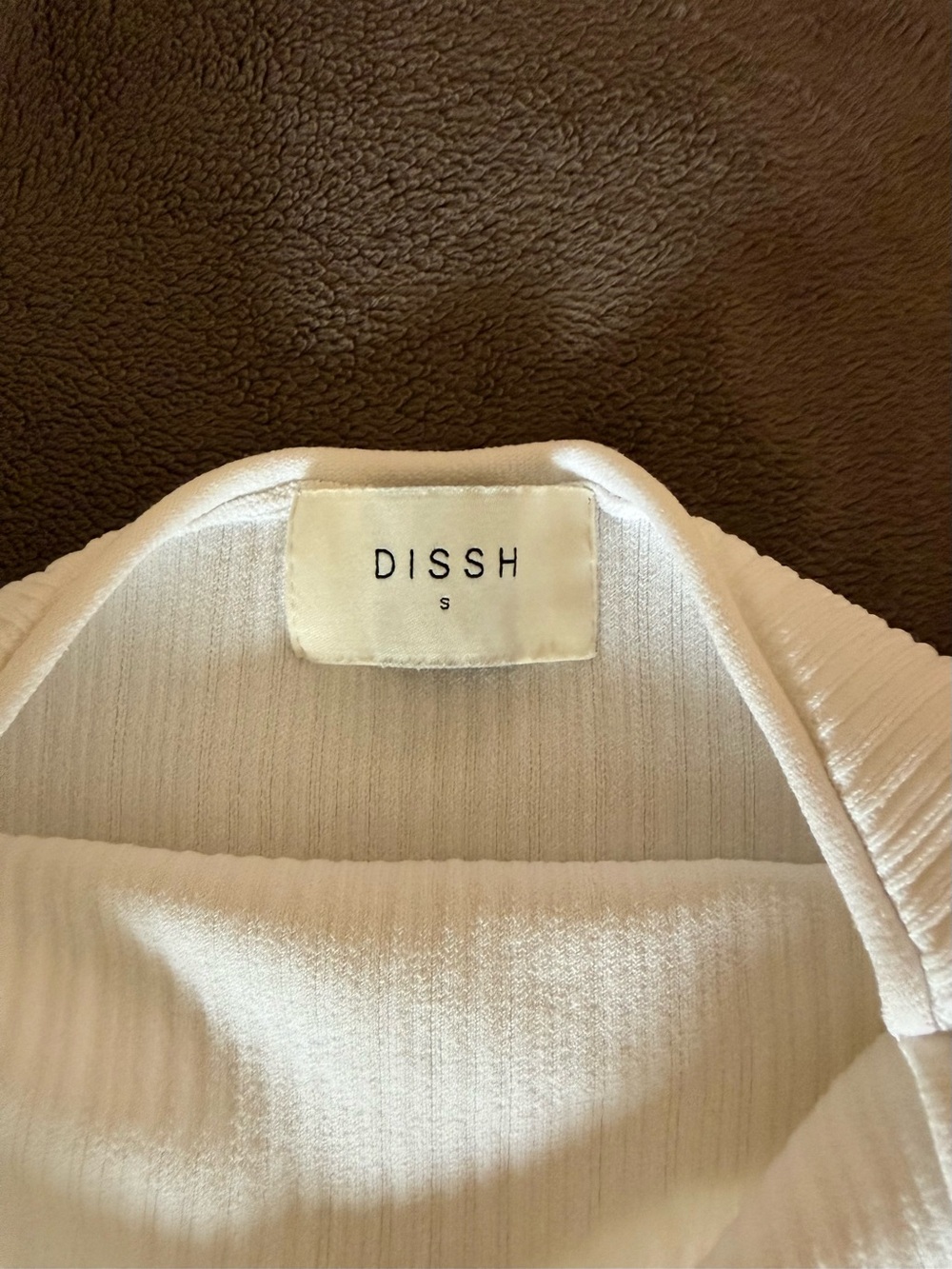DISSH White Ribbed Halter Tank Top - Picture 4 of 4